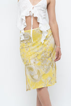 Load image into Gallery viewer, Vintage x Yellow Shiny Patterned Midi Skirt (M-XL)