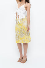 Load image into Gallery viewer, Vintage x Yellow Shiny Patterned Midi Skirt (M-XL)