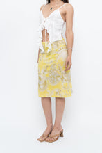 Load image into Gallery viewer, Vintage x Yellow Shiny Patterned Midi Skirt (M-XL)