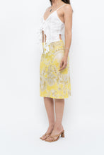 Load image into Gallery viewer, Vintage x Yellow Shiny Patterned Midi Skirt (M-XL)