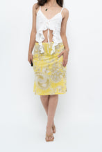 Load image into Gallery viewer, Vintage x Yellow Shiny Patterned Midi Skirt (M-XL)