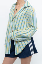 Load image into Gallery viewer, Vintage x Made in Thailand x Blue, Green Striped Cotton Buttonup (S-L)