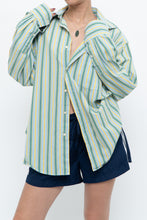 Load image into Gallery viewer, Vintage x Made in Thailand x Blue, Green Striped Cotton Buttonup (S-L)