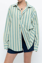 Load image into Gallery viewer, Vintage x Made in Thailand x Blue, Green Striped Cotton Buttonup (S-L)