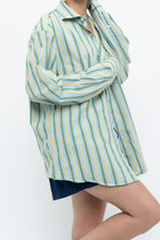 Load image into Gallery viewer, Vintage x Made in Thailand x Blue, Green Striped Cotton Buttonup (S-L)