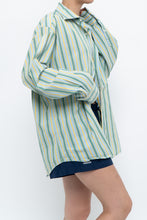 Load image into Gallery viewer, Vintage x Made in Thailand x Blue, Green Striped Cotton Buttonup (S-L)