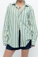 Load image into Gallery viewer, Vintage x Made in Thailand x Blue, Green Striped Cotton Buttonup (S-L)