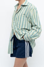 Load image into Gallery viewer, Vintage x Made in Thailand x Blue, Green Striped Cotton Buttonup (S-L)