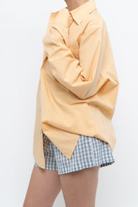 Vintage x Made in Hong Kong x CLUB MONACO Peach Striped Cotton Buttonup (XS-L)
