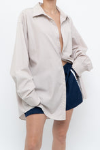 Load image into Gallery viewer, Vintage x Beige, White Cotton Striped Beach Buttonup (M-XXL)
