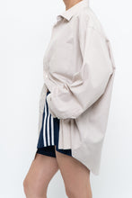 Load image into Gallery viewer, Vintage x Beige, White Cotton Striped Beach Buttonup (M-XXL)
