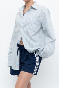 Vintage x EDDIE BAUER Blue, Grey Striped Cotton Buttonup (S, M)