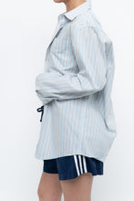 Load image into Gallery viewer, Vintage x EDDIE BAUER Blue, Grey Striped Cotton Buttonup (S, M)