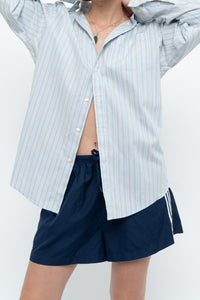 Vintage x EDDIE BAUER Blue, Grey Striped Cotton Buttonup (S, M)