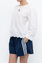 Load image into Gallery viewer, POLO RALPH LAUREN x White Eyelet Cotton Top (S, M)