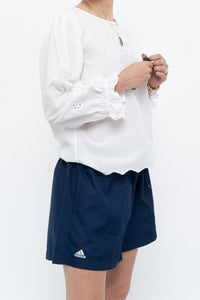 POLO RALPH LAUREN x White Eyelet Cotton Top (S, M)