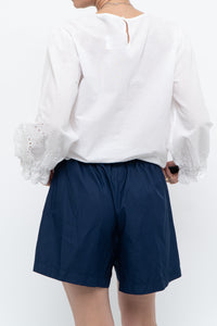 POLO RALPH LAUREN x White Eyelet Cotton Top (S, M)