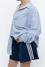 Load image into Gallery viewer, Vintage x White, Blue Striped Flowy Beach Buttonup (S-XL)