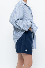 Load image into Gallery viewer, Vintage x White, Blue Striped Flowy Beach Buttonup (S-XL)