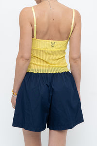 Vintage x Made in USA x PLAYBOY Bright Yellow Mesh Tank (S, M)