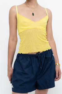 Vintage x Made in USA x PLAYBOY Bright Yellow Mesh Tank (S, M)
