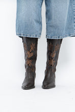 Load image into Gallery viewer, Vintage x Made in Brazil x Brown, Bronze Cutout Leather Cowboy Boots (6.5, 7W)