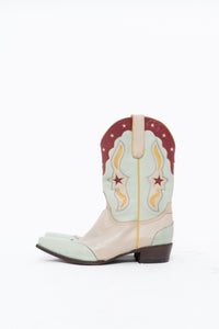 IDYLLWIND x Teal Butter Leather Star Cowboy Boots (9-10W)