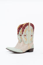 Load image into Gallery viewer, IDYLLWIND x Teal Butter Leather Star Cowboy Boots (9-10W)