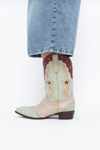 Load image into Gallery viewer, IDYLLWIND x Teal Butter Leather Star Cowboy Boots (9-10W)