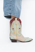 Load image into Gallery viewer, IDYLLWIND x Teal Butter Leather Star Cowboy Boots (9-10W)