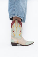 Load image into Gallery viewer, IDYLLWIND x Teal Butter Leather Star Cowboy Boots (9-10W)