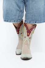 Load image into Gallery viewer, IDYLLWIND x Teal Butter Leather Star Cowboy Boots (9-10W)