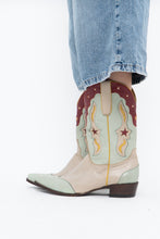 Load image into Gallery viewer, IDYLLWIND x Teal Butter Leather Star Cowboy Boots (9-10W)