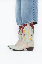 Load image into Gallery viewer, IDYLLWIND x Teal Butter Leather Star Cowboy Boots (9-10W)