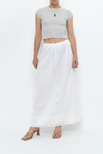 Load image into Gallery viewer, Vintage x CLUB MONACO White Cotton Maxi Skirt (XS, S)