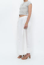 Load image into Gallery viewer, Vintage x CLUB MONACO White Cotton Maxi Skirt (XS, S)