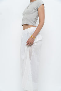 Vintage x CLUB MONACO White Cotton Maxi Skirt (XS, S)