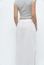 Load image into Gallery viewer, Vintage x White Linen-blend Midi Skirt (L-2X)