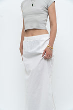 Load image into Gallery viewer, Vintage x White Linen-blend Midi Skirt (L-2X)