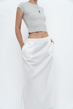 Load image into Gallery viewer, Vintage x White Linen-blend Midi Skirt (L-2X)