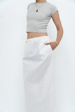 Load image into Gallery viewer, Vintage x White Linen-blend Midi Skirt (L-2X)