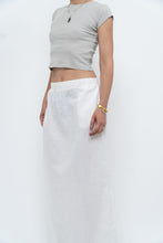 Load image into Gallery viewer, Vintage x White Linen-blend Midi Skirt (L-2X)