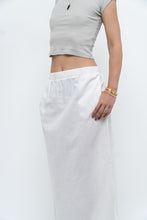 Load image into Gallery viewer, Vintage x White Linen-blend Midi Skirt (L-2X)