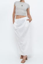 Load image into Gallery viewer, Vintage x White Linen-blend Midi Skirt (L-2X)