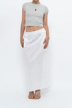 Load image into Gallery viewer, Vintage x White Linen-blend Midi Skirt (L-2X)