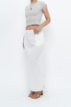 Load image into Gallery viewer, Vintage x White Linen-blend Midi Skirt (L-2X)