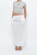 Load image into Gallery viewer, Vintage x White Linen-blend Midi Skirt (L-2X)