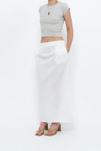 Load image into Gallery viewer, Vintage x White Linen-blend Midi Skirt (L-2X)