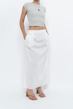 Load image into Gallery viewer, Vintage x White Linen-blend Midi Skirt (L-2X)