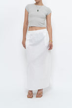 Load image into Gallery viewer, Vintage x White Linen-blend Midi Skirt (L-2X)